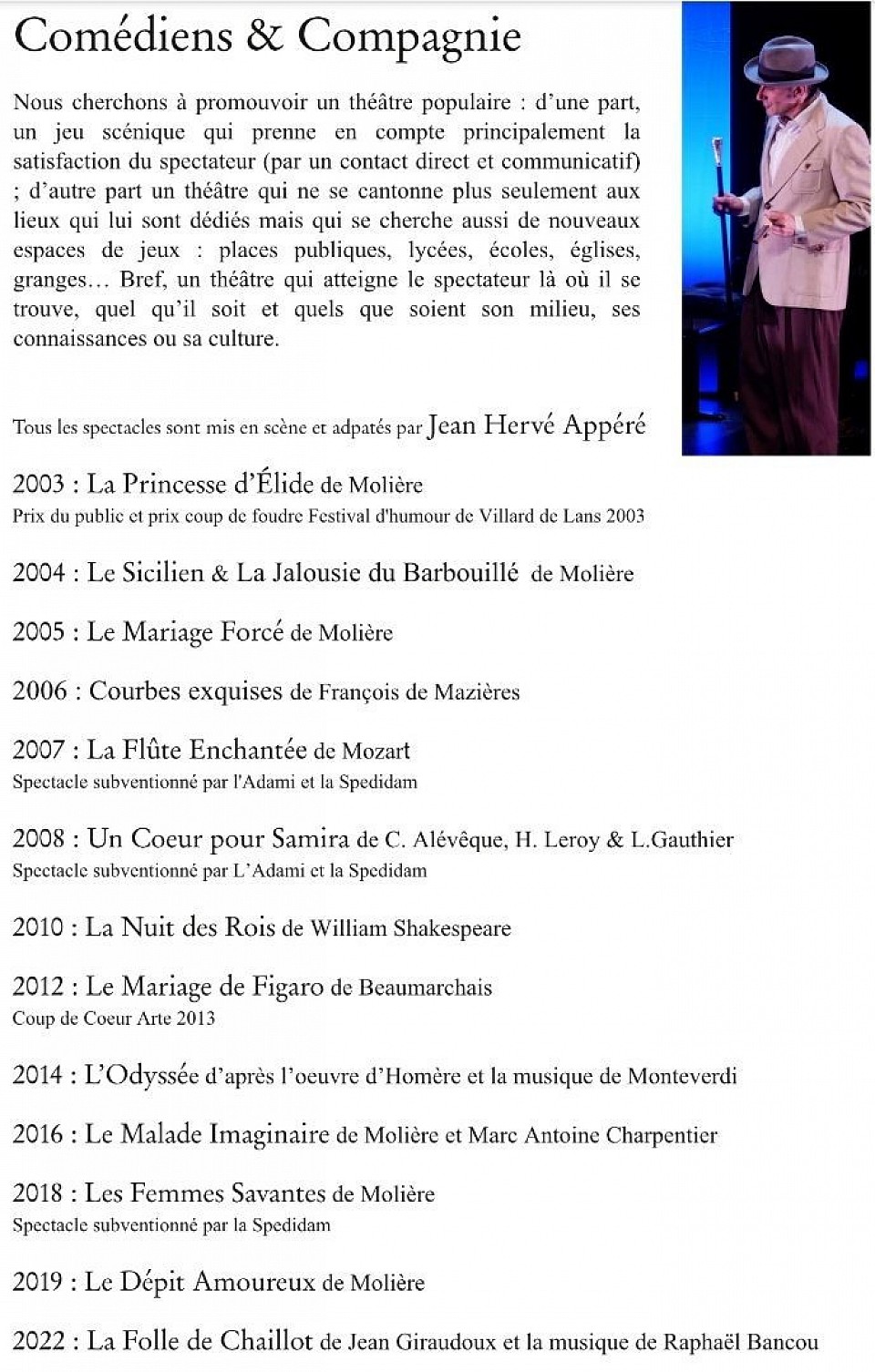 Cv Comédiens & Compagnie